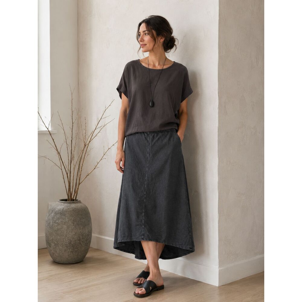 Eileen Fisher Gray Maxi Skirt Women's Size XS